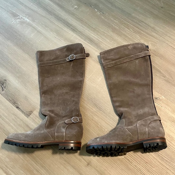 Manolo Blahnik Baffin Suede Riding Boots - Picture 1 of 7